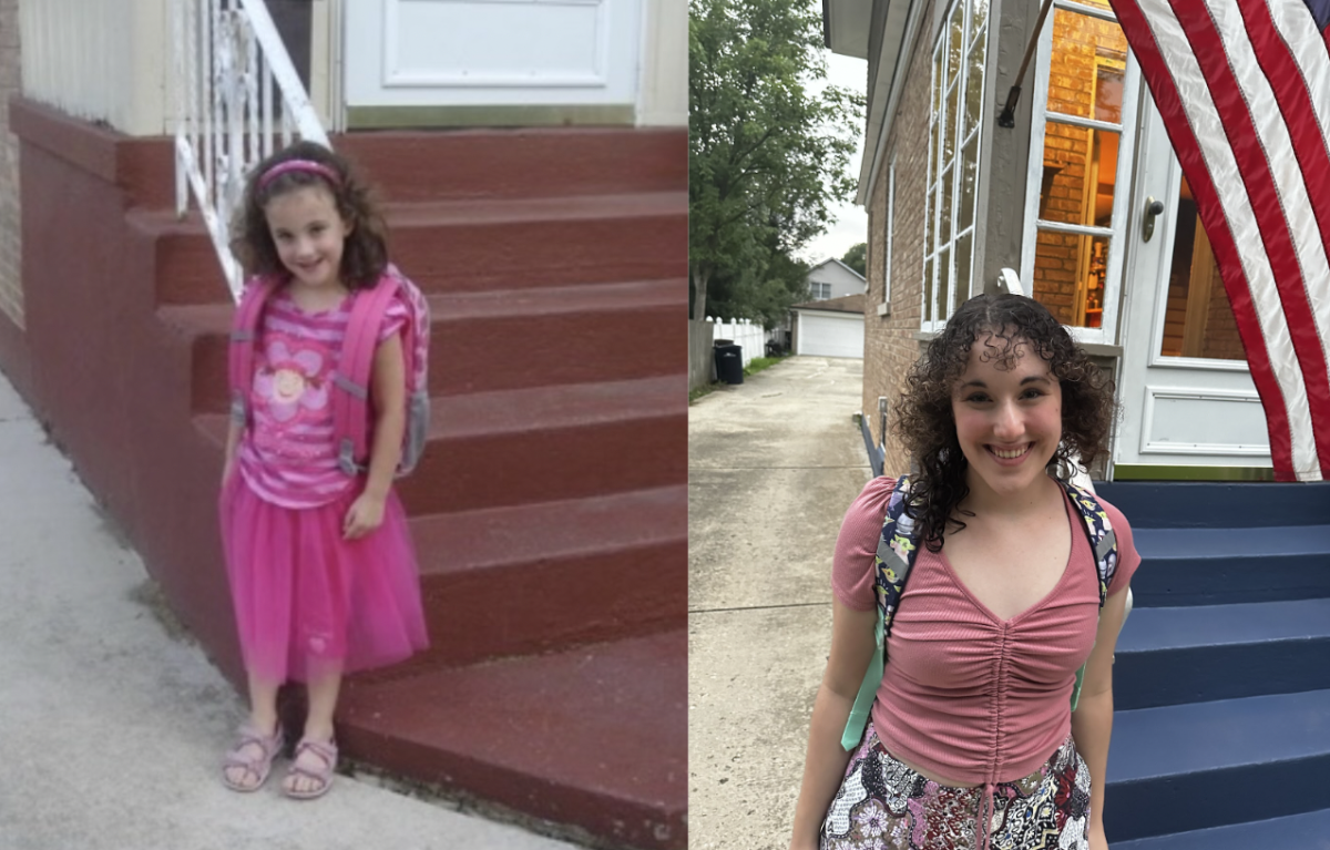 Me+on+my+first+day+of+kindergarten+and+senior+year.+I+should+have+worn+a+Pinkalicious+shirt+again%21