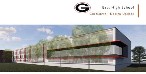 Renderings of Glenbard East, East Curtain Wall