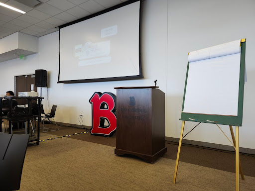 A session room before the event.