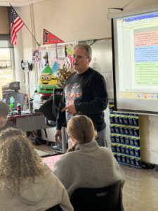Mr. Kargol teaching in his classroom (Courtesy GE Yearbook)