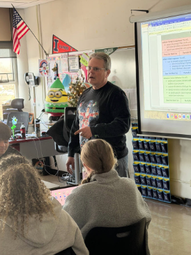 Mr. Kargol teaching in his classroom (Courtesy GE Yearbook)